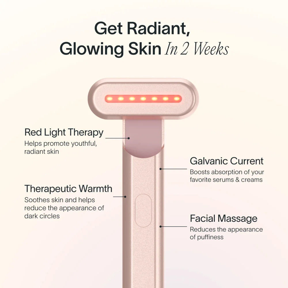 4-in-1 rood lichttherapie huidverzorgingsstaaf & activerend serum kit